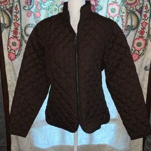 NWOT Eddie Bauer Feather Down Sportsman Field Jacket Dark Brown Women’s Large